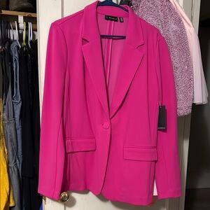 Rafaella Pink Blazer Tailored Suit Jacket